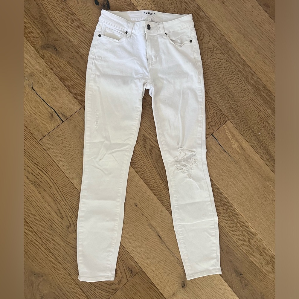 PAIGE Verdugo Ankle Crisp White Jeans